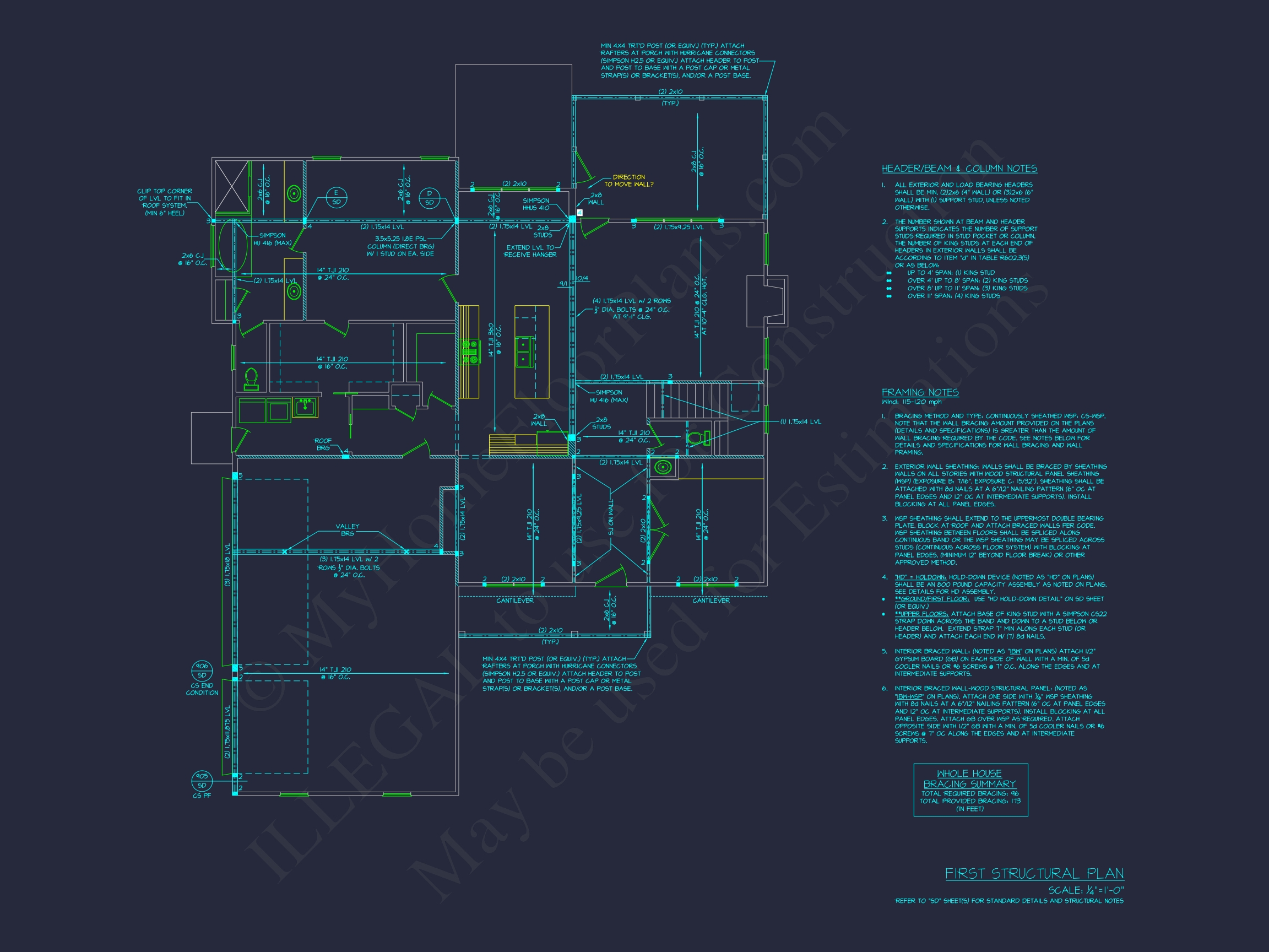 Elegant Home Plan with Spacious Floor Plan and CAD Designs