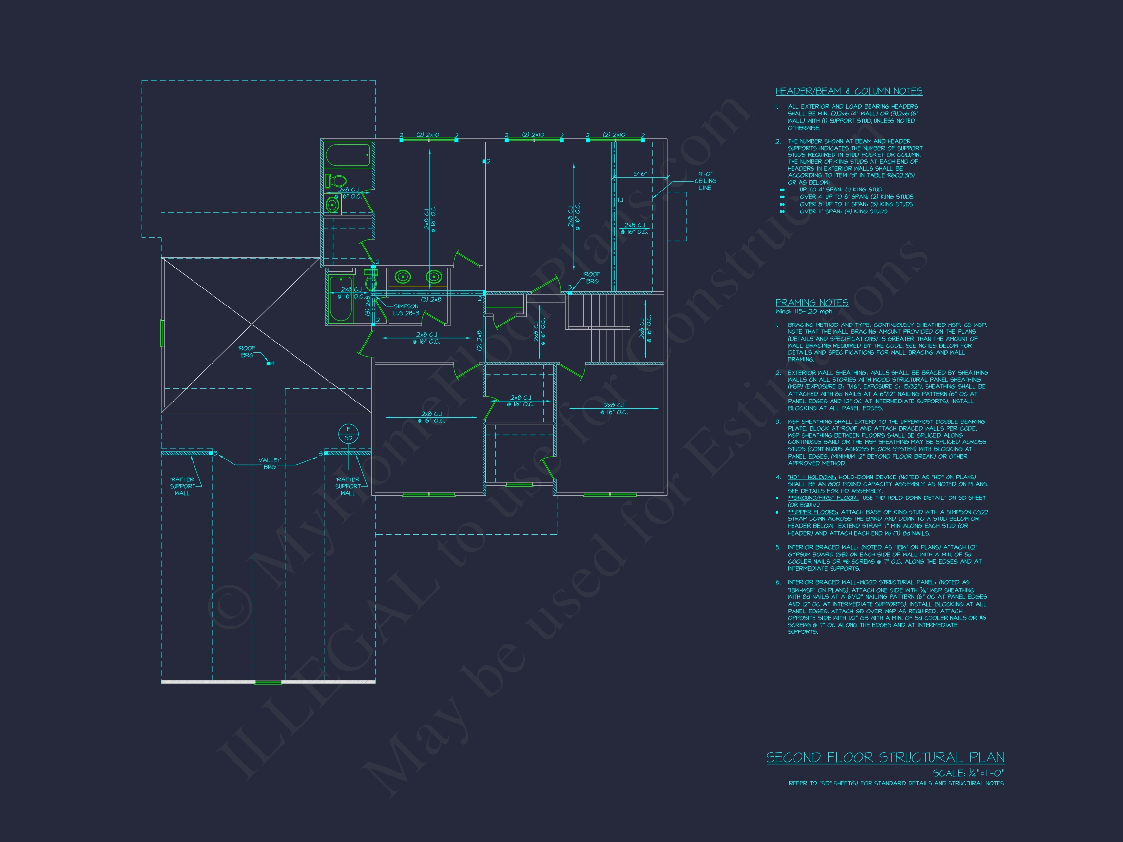 Elegant Home Plan with Spacious Floor Plan and CAD Designs