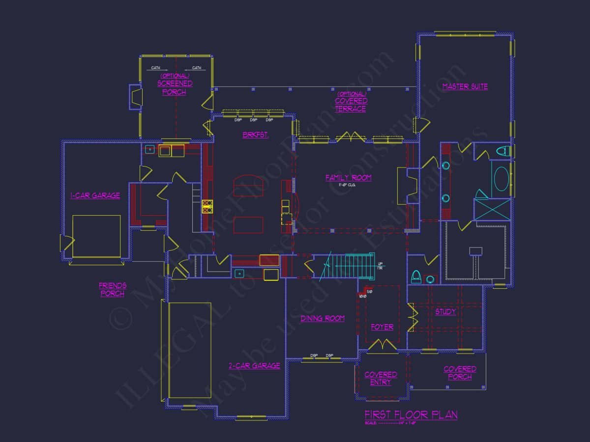 Elegant house Plan with Spacious Floor Plan, Blueprint, and CAD Designs