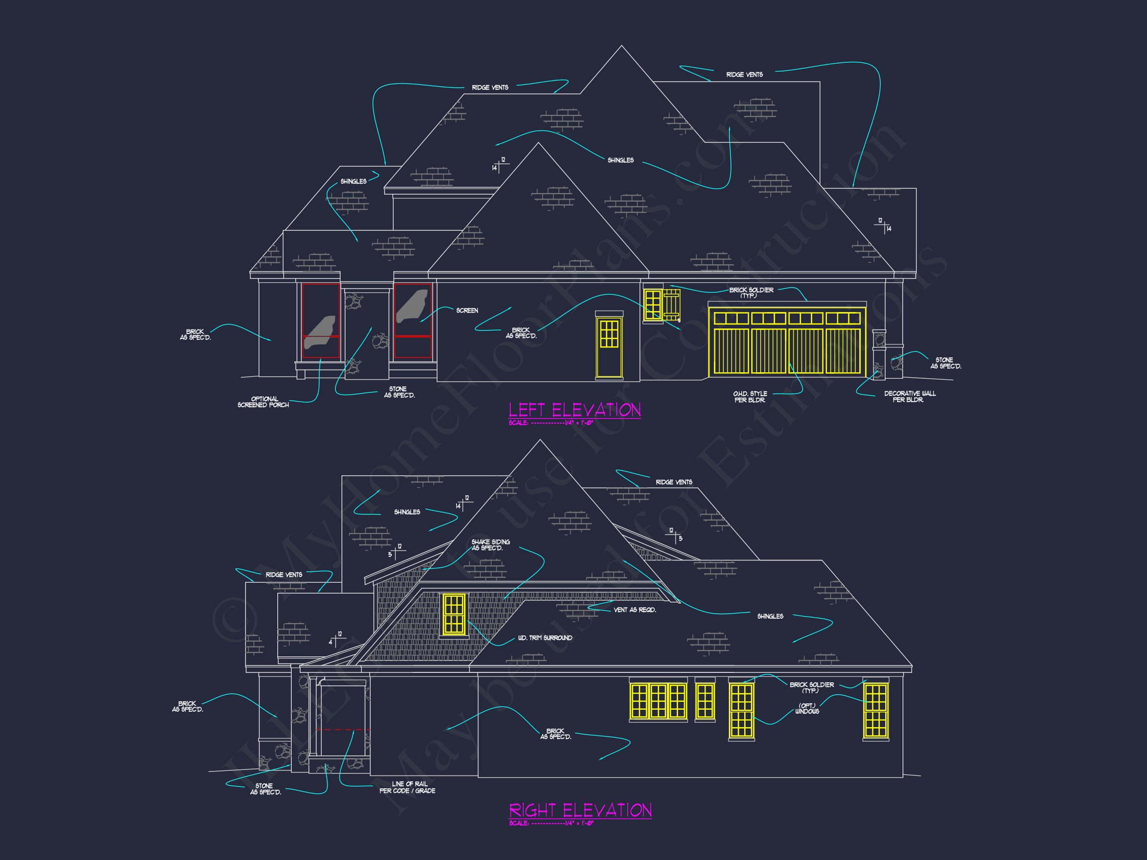 Elegant house Plan with Spacious Floor Plan,Blueprint,and CAD Designs
