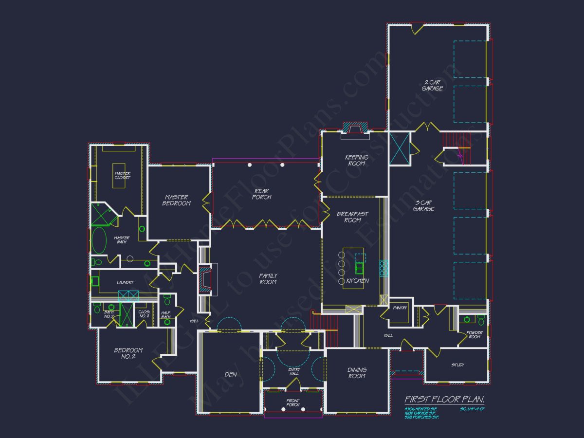 Elegant house Plan with Spacious Floor Plan, CAD Blueprints & Designs