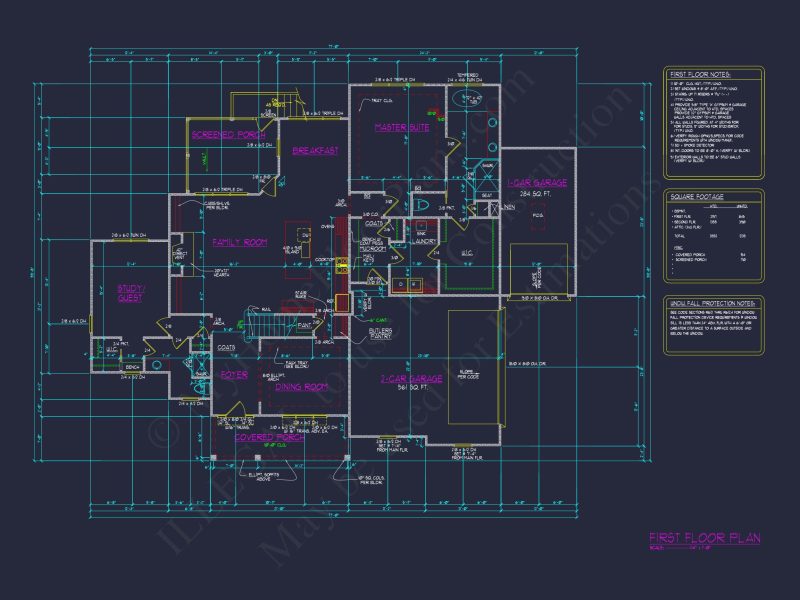 Elegant house Plan with Spacious Floor Plans, Blueprint Designs