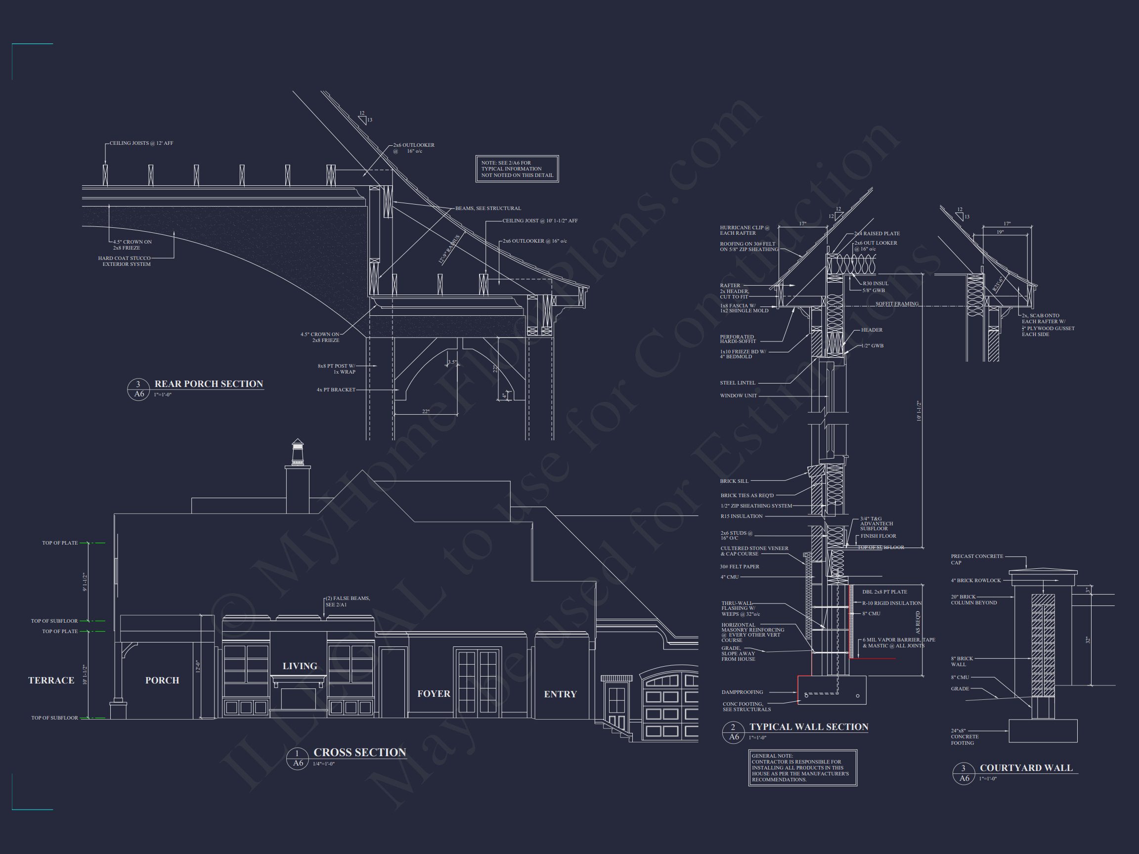 Elegant Home Plan with Spacious Layout,CAD Designs & Blueprint