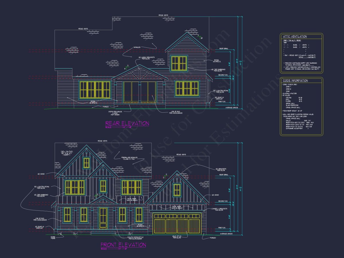 Elegant house Plan with Stunning 2-Floor CAD Designs