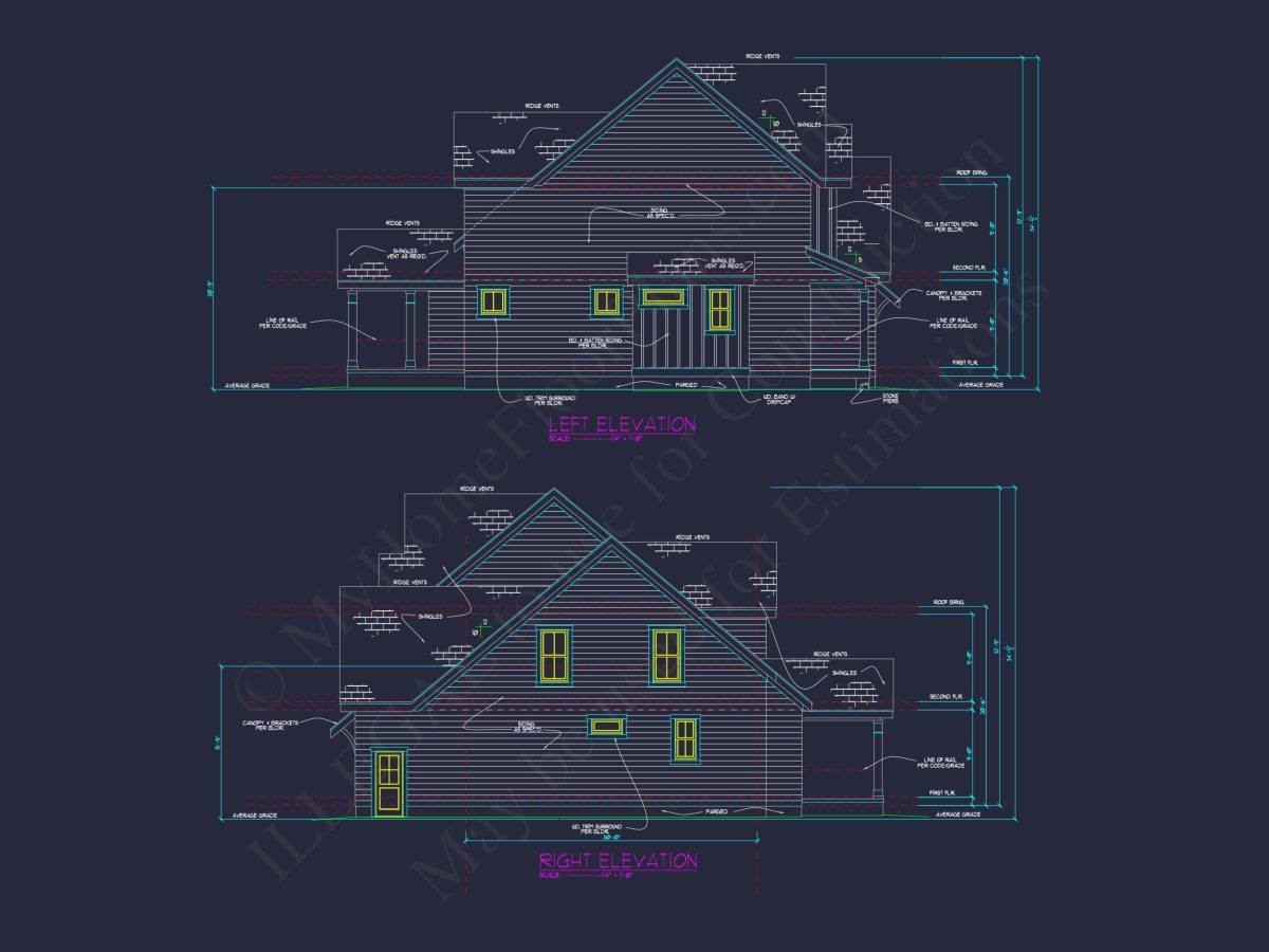 Elegant house Plan with Stunning 2-Floor CAD Designs