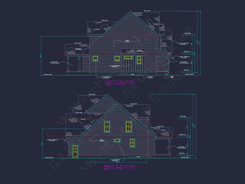 Elegant house Plan with Stunning 2-Floor CAD Designs