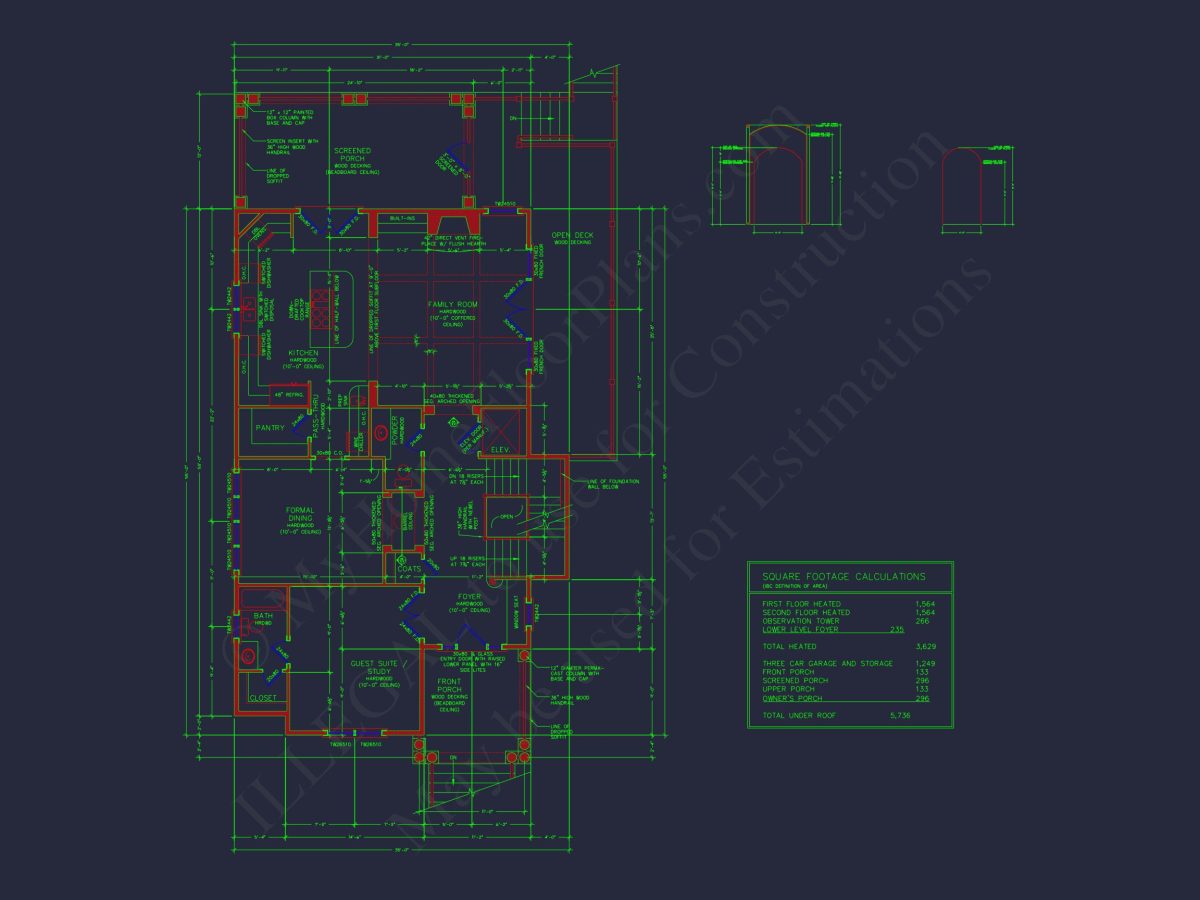 Elegant house Plan with Victorian Style
