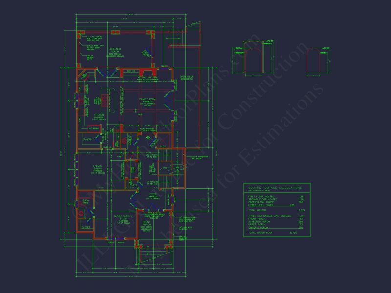 Elegant house Plan with Victorian Style