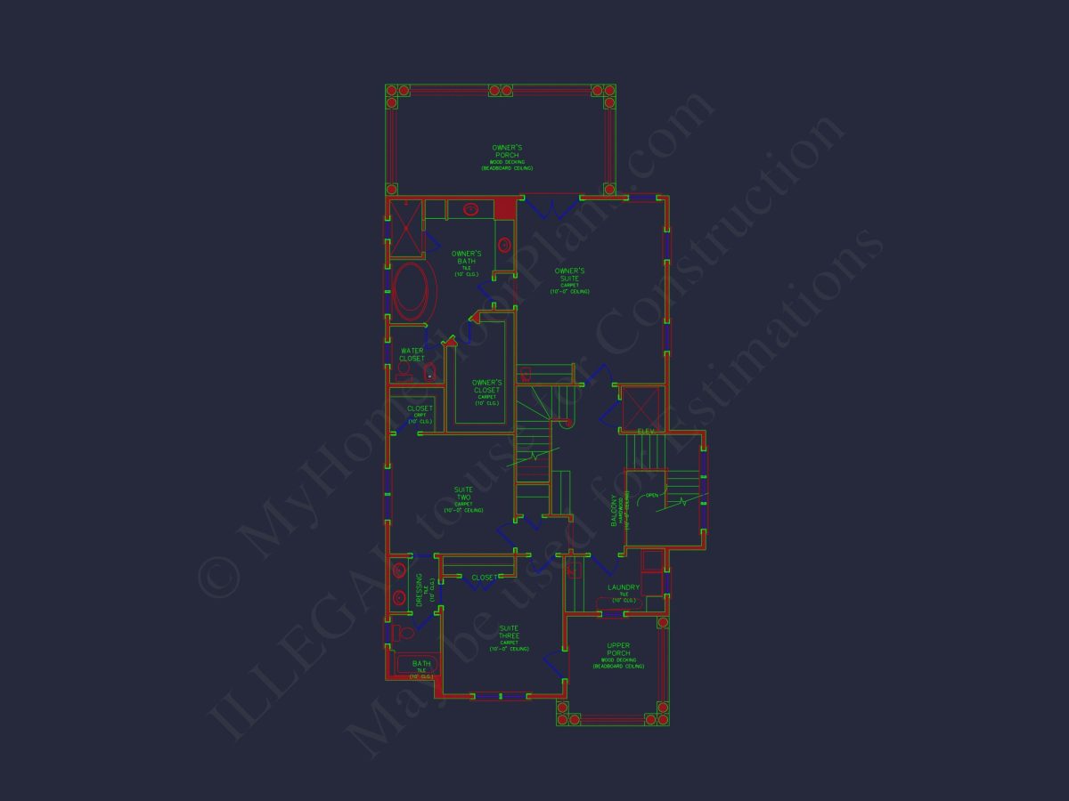 Elegant house Plan with Victorian Style