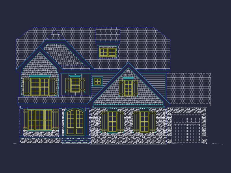 Elegant Mediterranean house Plan with 5 Beds, CAD & Designs