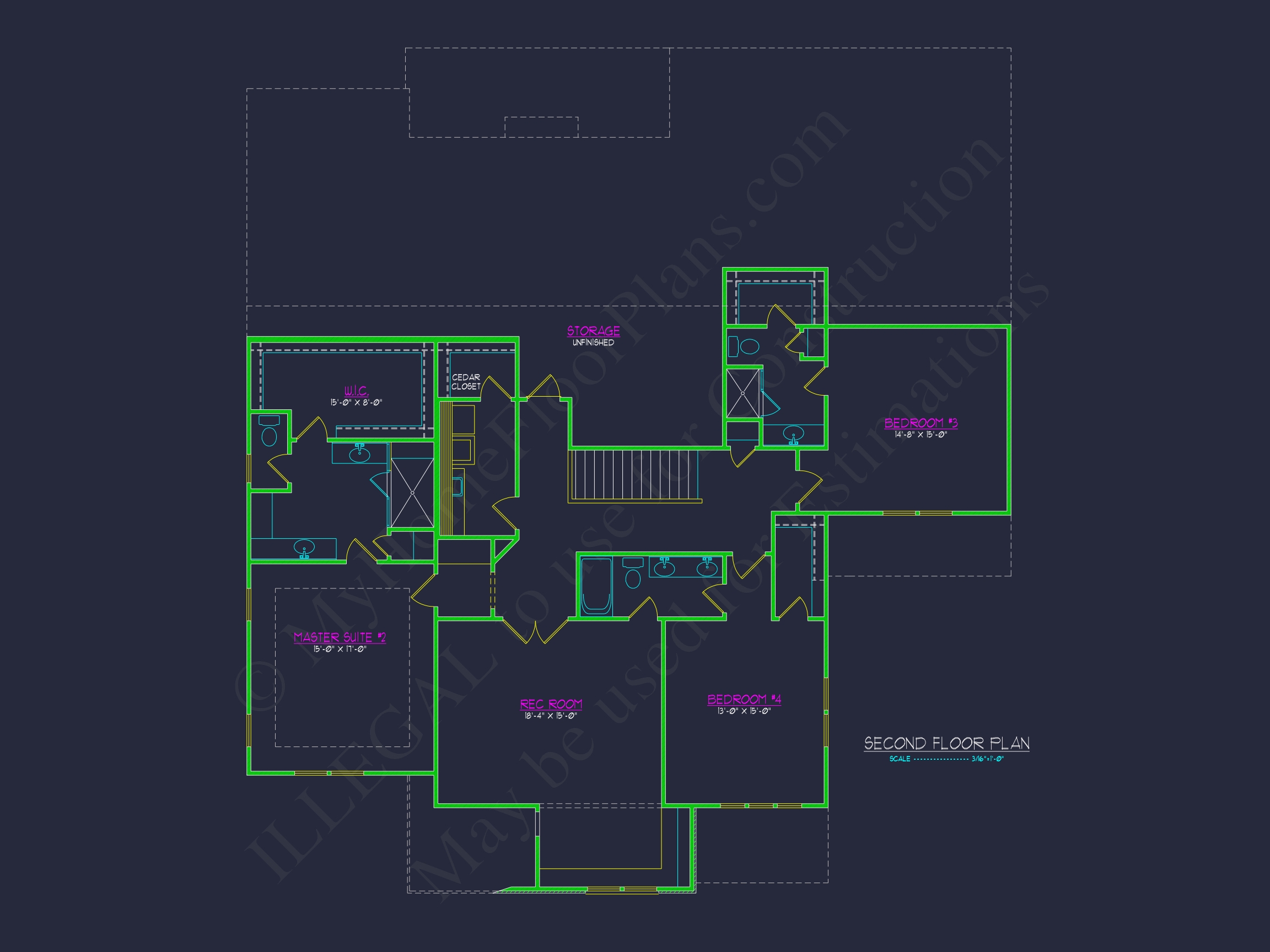 Elegant Modern Suburban Home Plan with 2 Floors and 4 Bedrooms