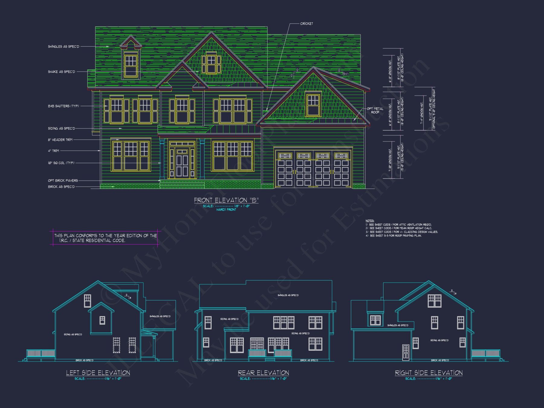 Elegant New American house Plan with Spacious Layout and CAD Blueprint