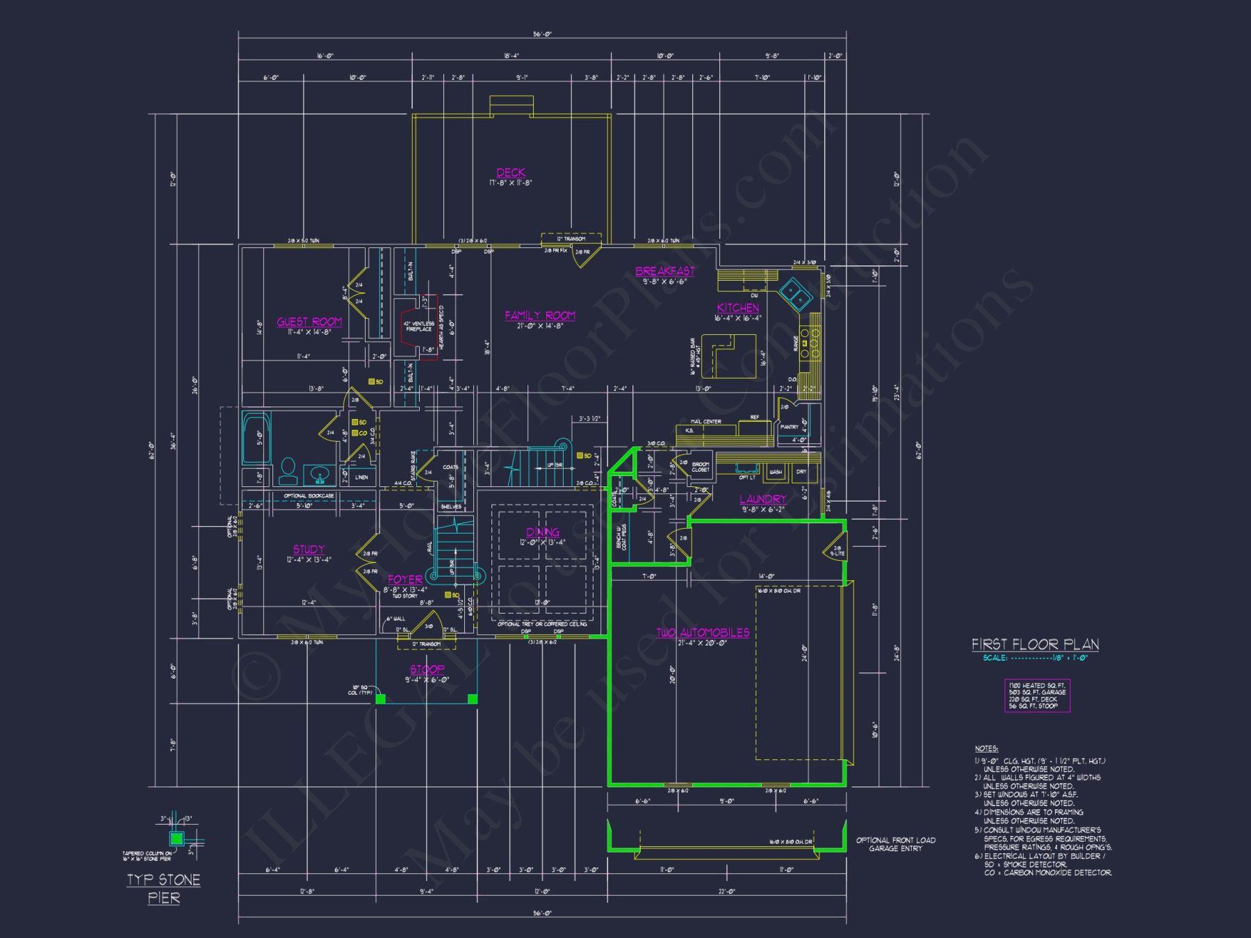 Elegant New American house Plan with Spacious Layout and CAD Blueprint