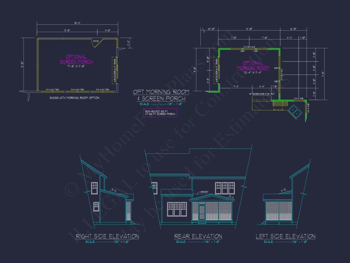 Elegant New American house Plan with Spacious Layout and CAD Blueprint