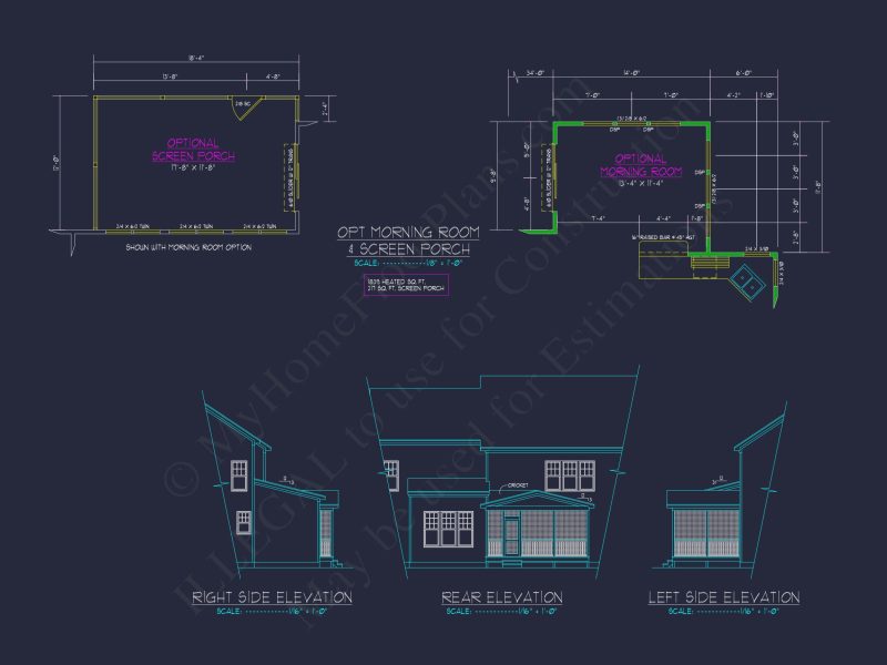 Elegant New American house Plan with Spacious Layout and CAD Blueprint