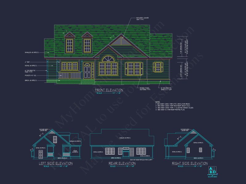 Elegant Small house Plan with CAD Blueprint for Designers