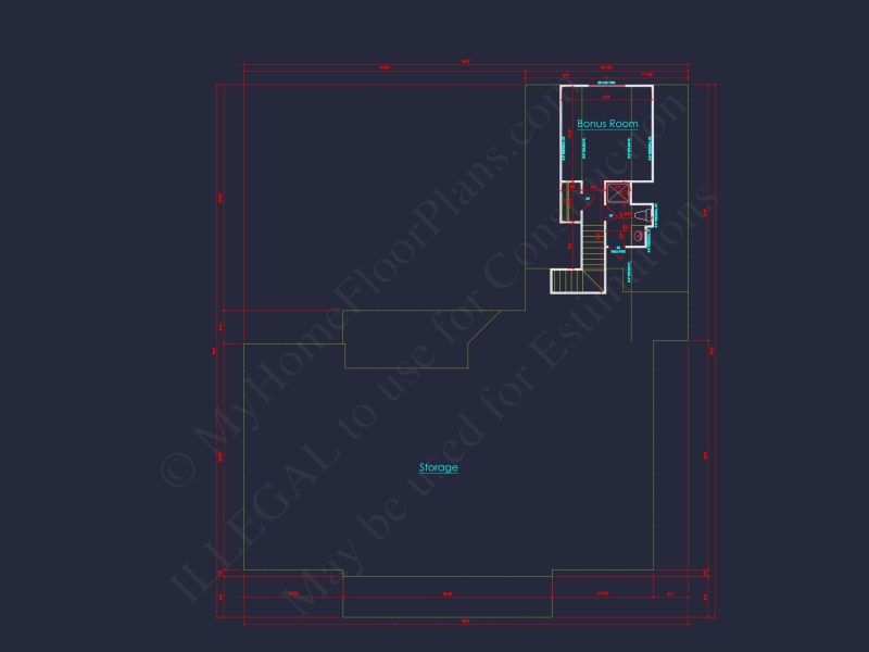 Elegant Southern house Plan with CAD Blueprint Designs