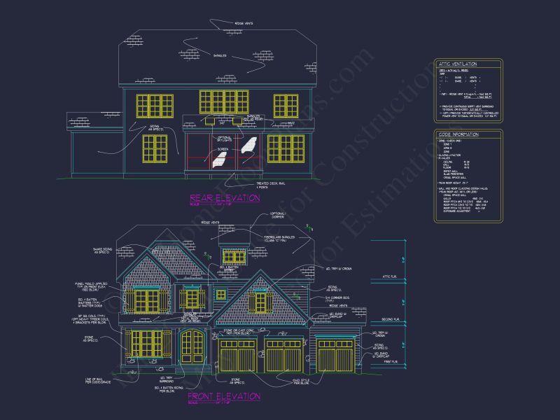 Elegant Traditional Craftsman house Plan with CAD Designs