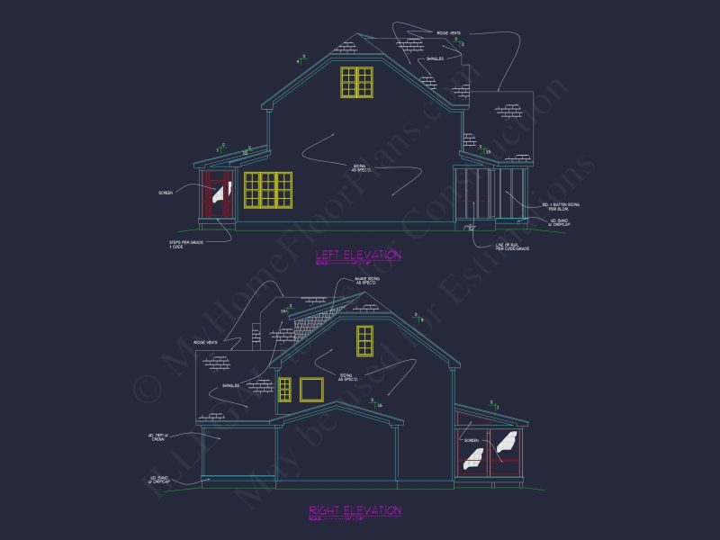 Elegant Traditional Craftsman house Plan with CAD Designs