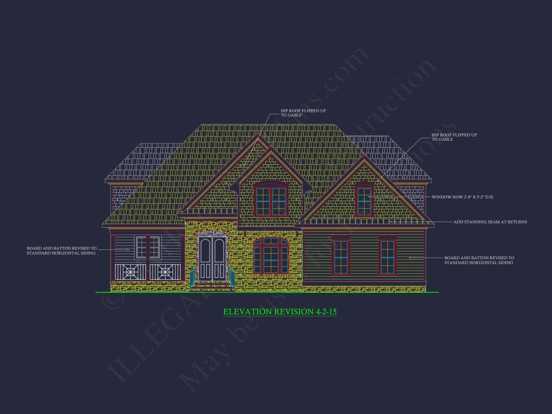 Elegant Traditional house Floor Plan with CAD Blueprints