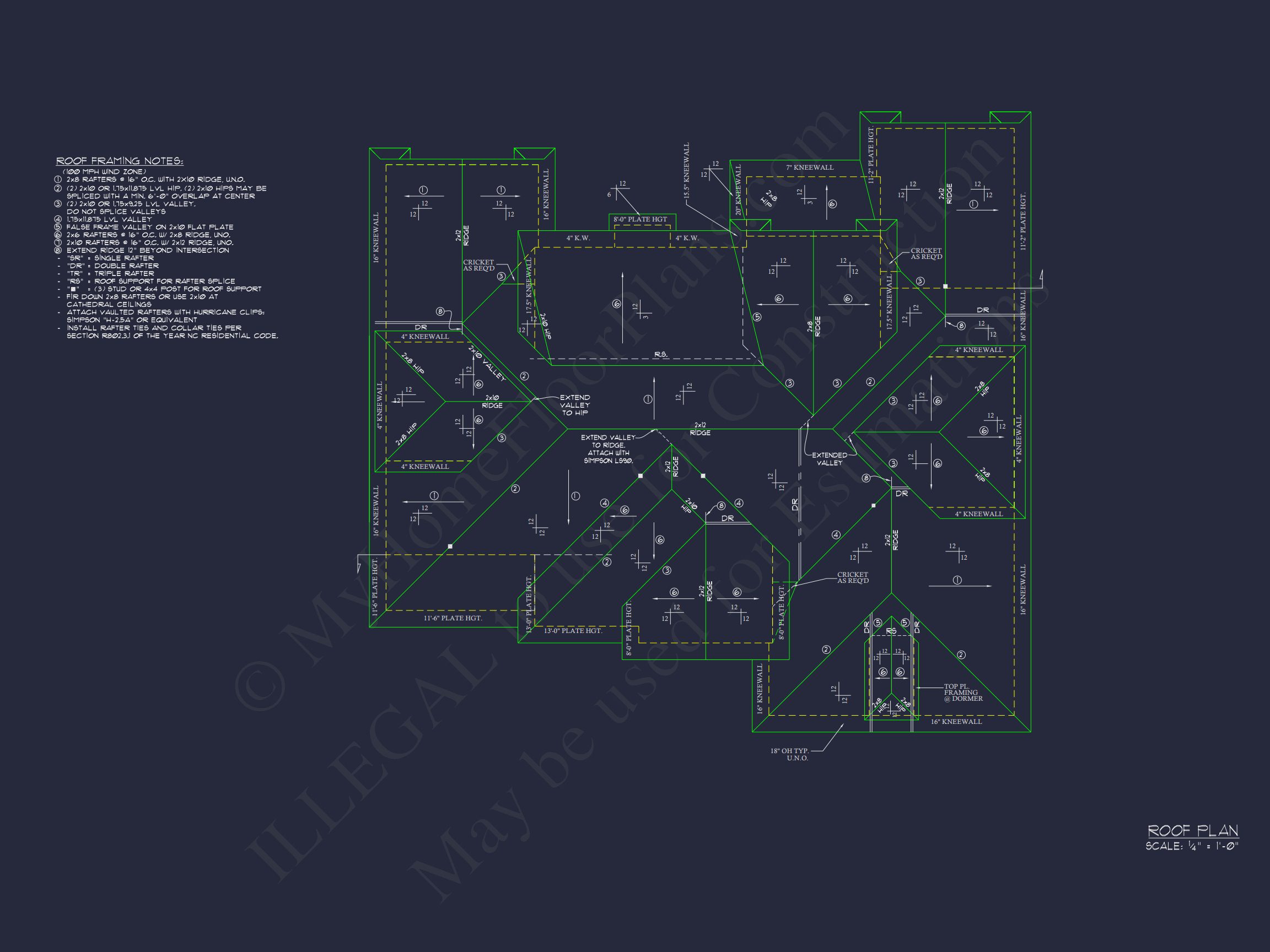 Elegant Traditional house Floor Plan with CAD Blueprints