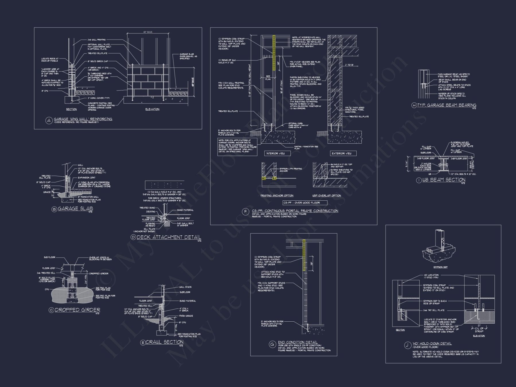 Elegant Traditional house Floor Plan with CAD Blueprints