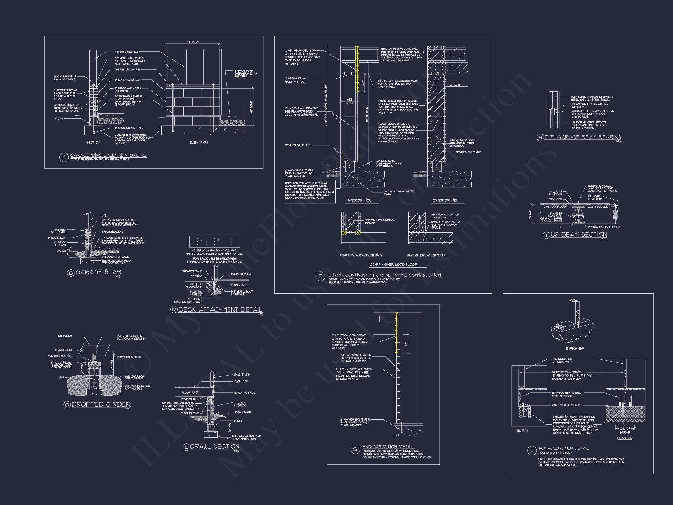 Elegant Traditional house Floor Plan with CAD Blueprints