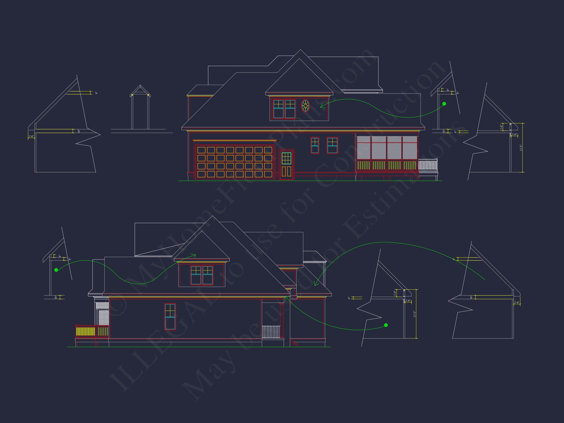 Elegant Traditional house Floor Plan with CAD Blueprints
