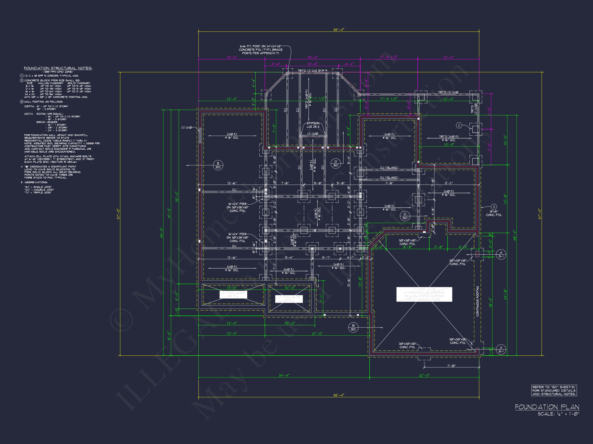 Elegant Traditional house Floor Plan with CAD Blueprints
