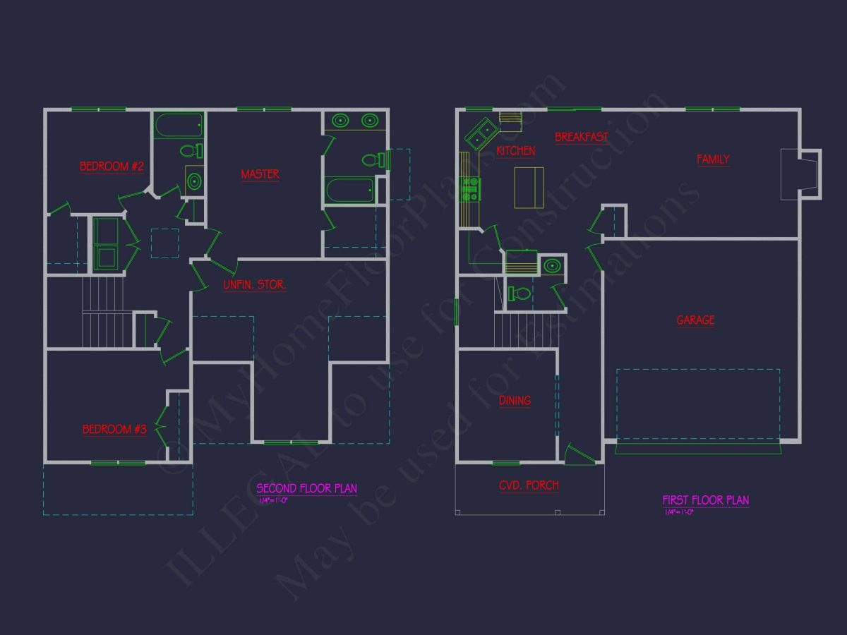 Elegant Traditional house Plan with Complete Blueprint Designs