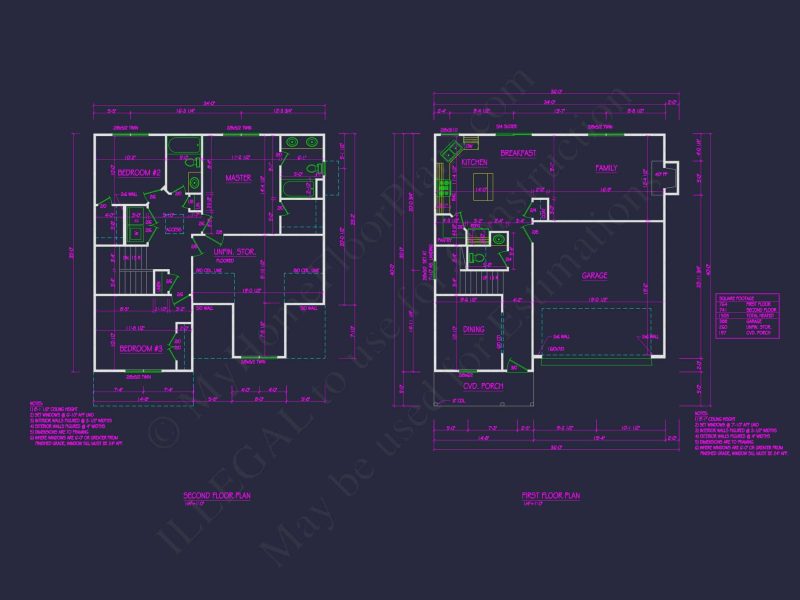 Elegant Traditional house Plan with Complete Blueprint Designs
