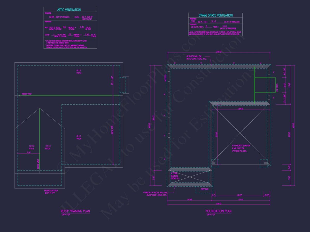 Elegant Traditional house Plan with Complete Blueprint Designs