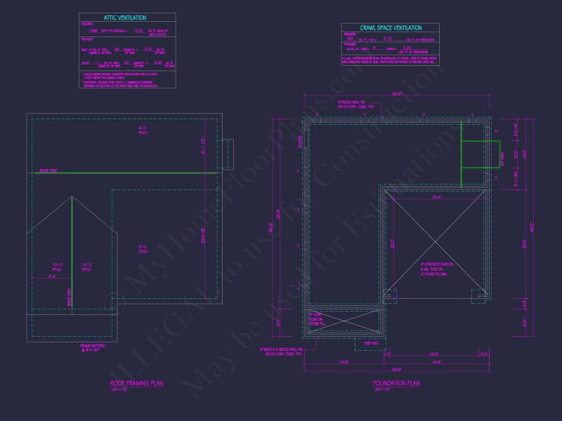 Elegant Traditional house Plan with Complete Blueprint Designs