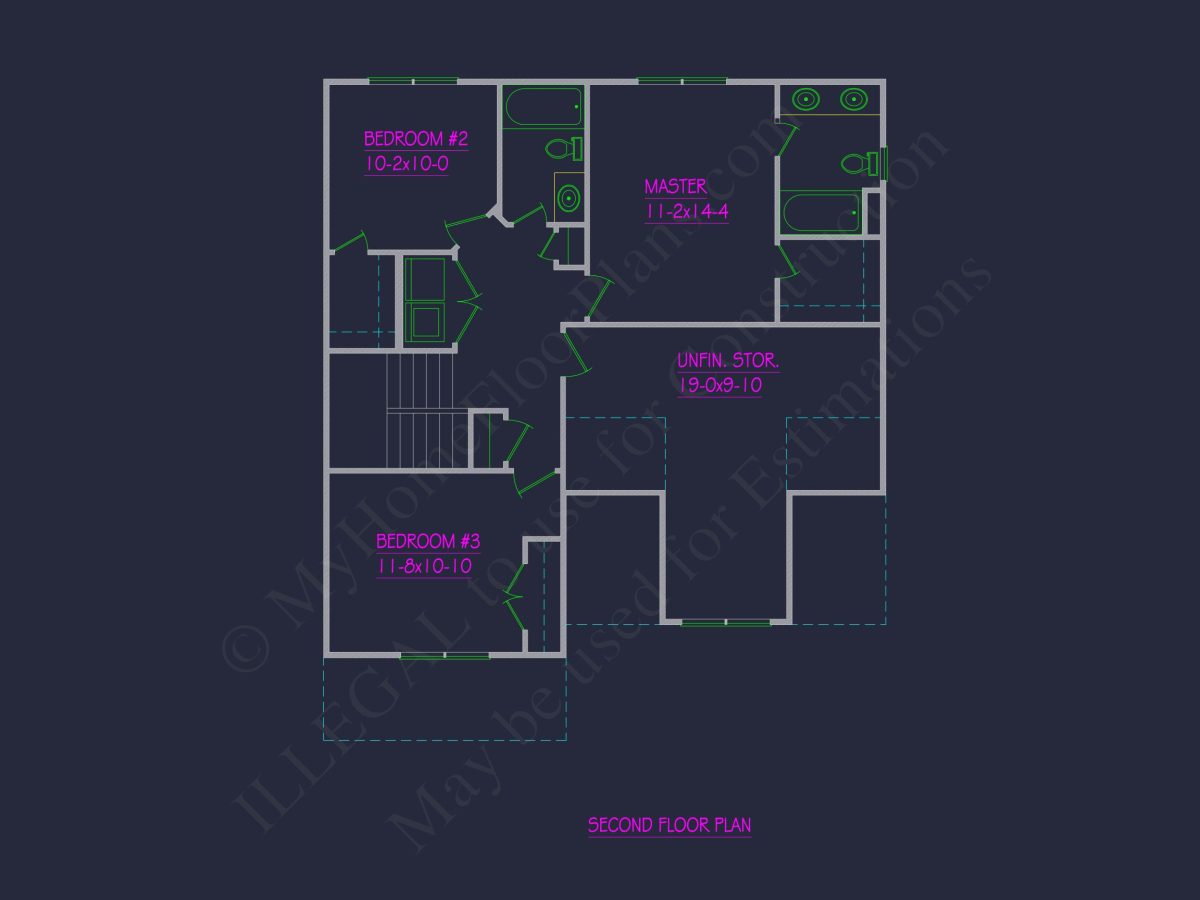 Elegant Traditional house Plan with Complete Blueprint Designs