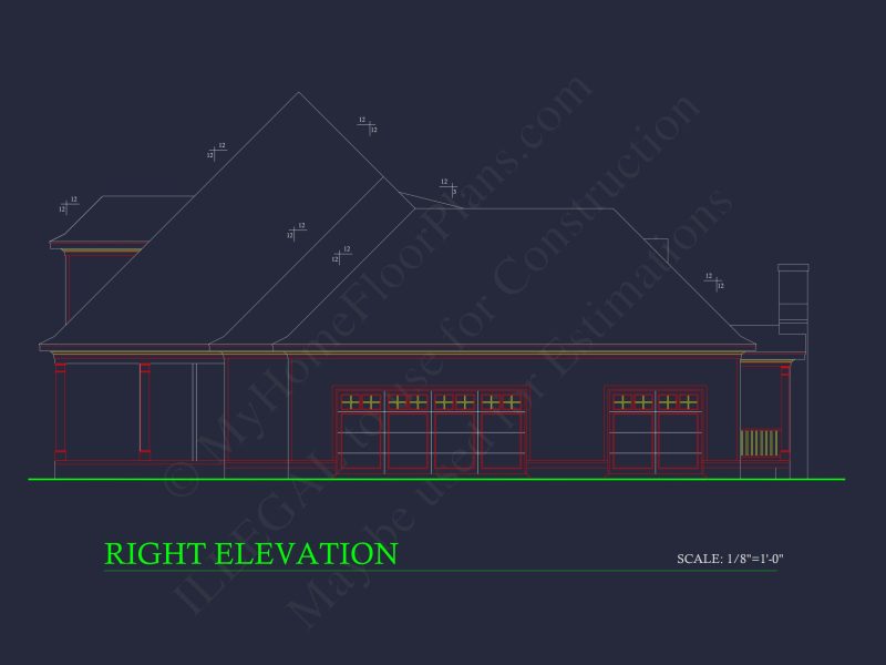 Elegant Traditional house Plan with Detailed Architecture & CAD