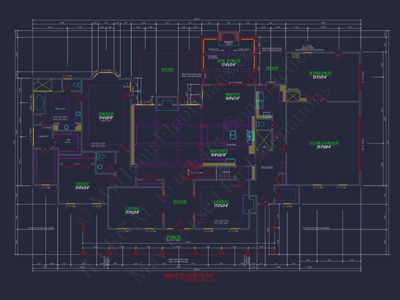 Elegant Traditional house Plan with Detailed Architecture & CAD