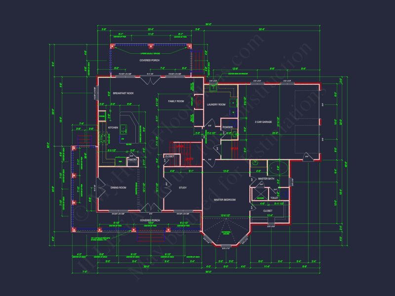 Elegant Traditional house Plan with Spacious Layout and CAD Designs