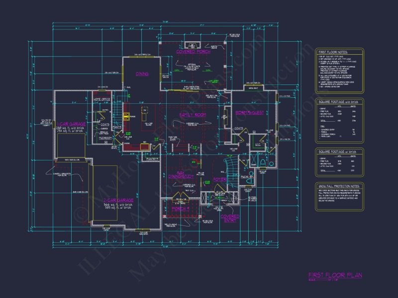 Elegant Tudor-Style house Plan with Detailed CAD Blueprints
