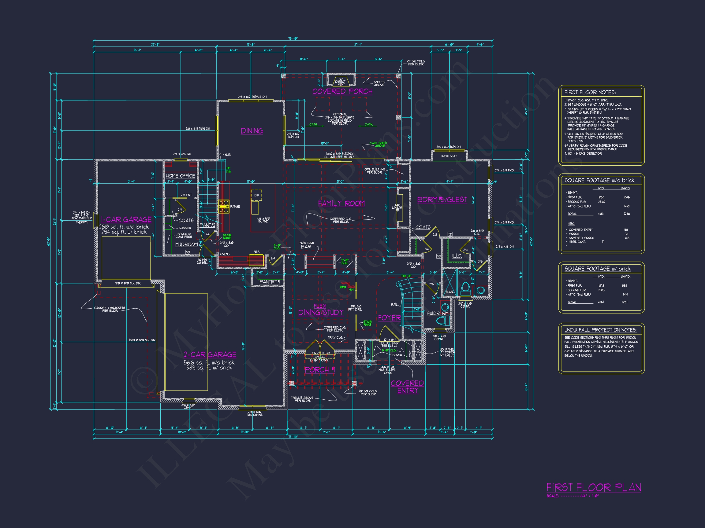 Elegant Tudor-Style Home Plan with Detailed CAD Blueprints