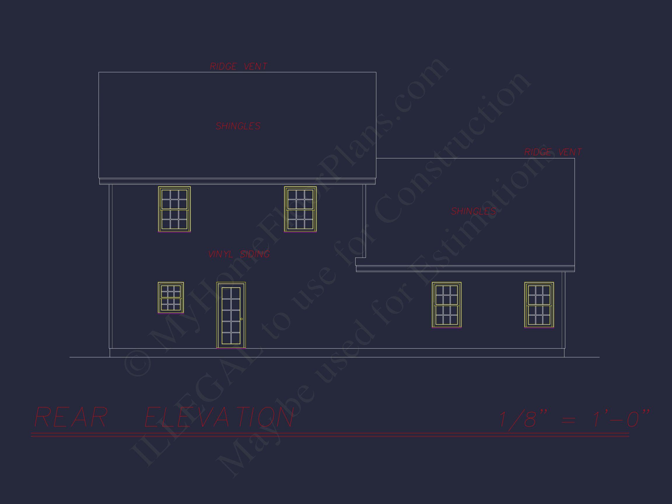 Elegant Two-Story Home Plan with 4 Bedrooms & CAD Designs