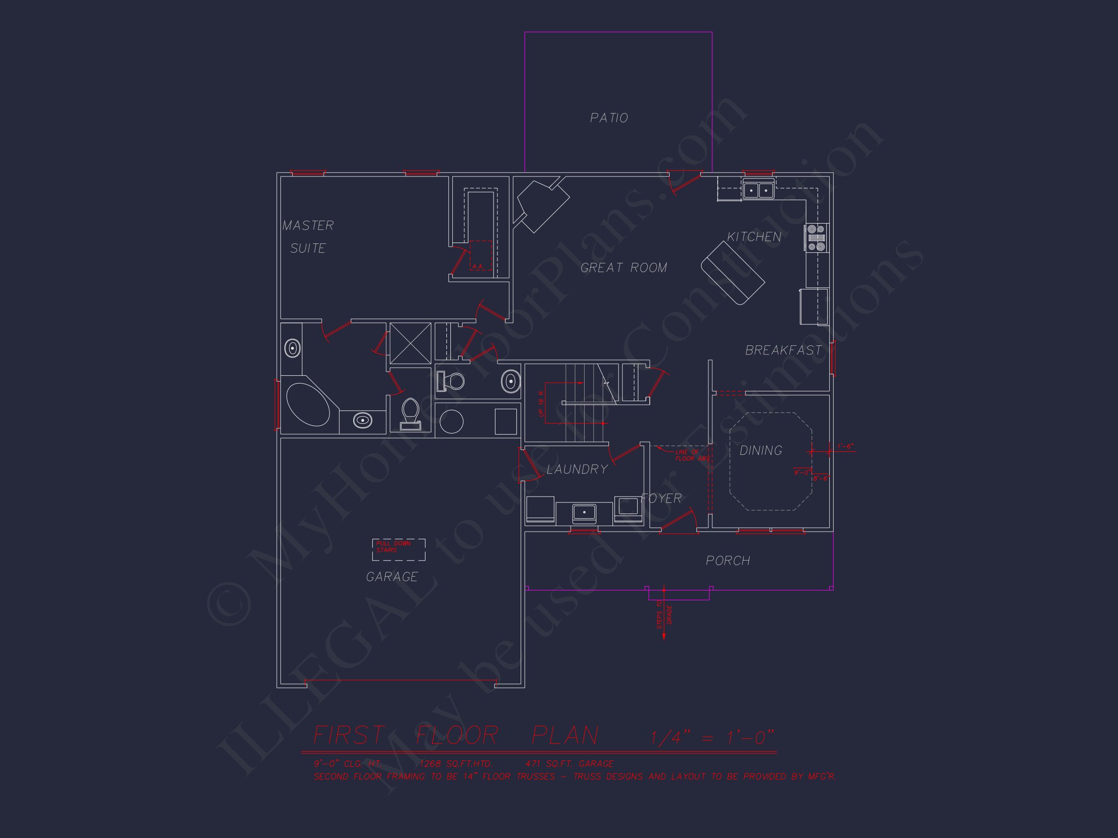 Elegant Two-Story Home Plan with 4 Bedrooms & CAD Designs