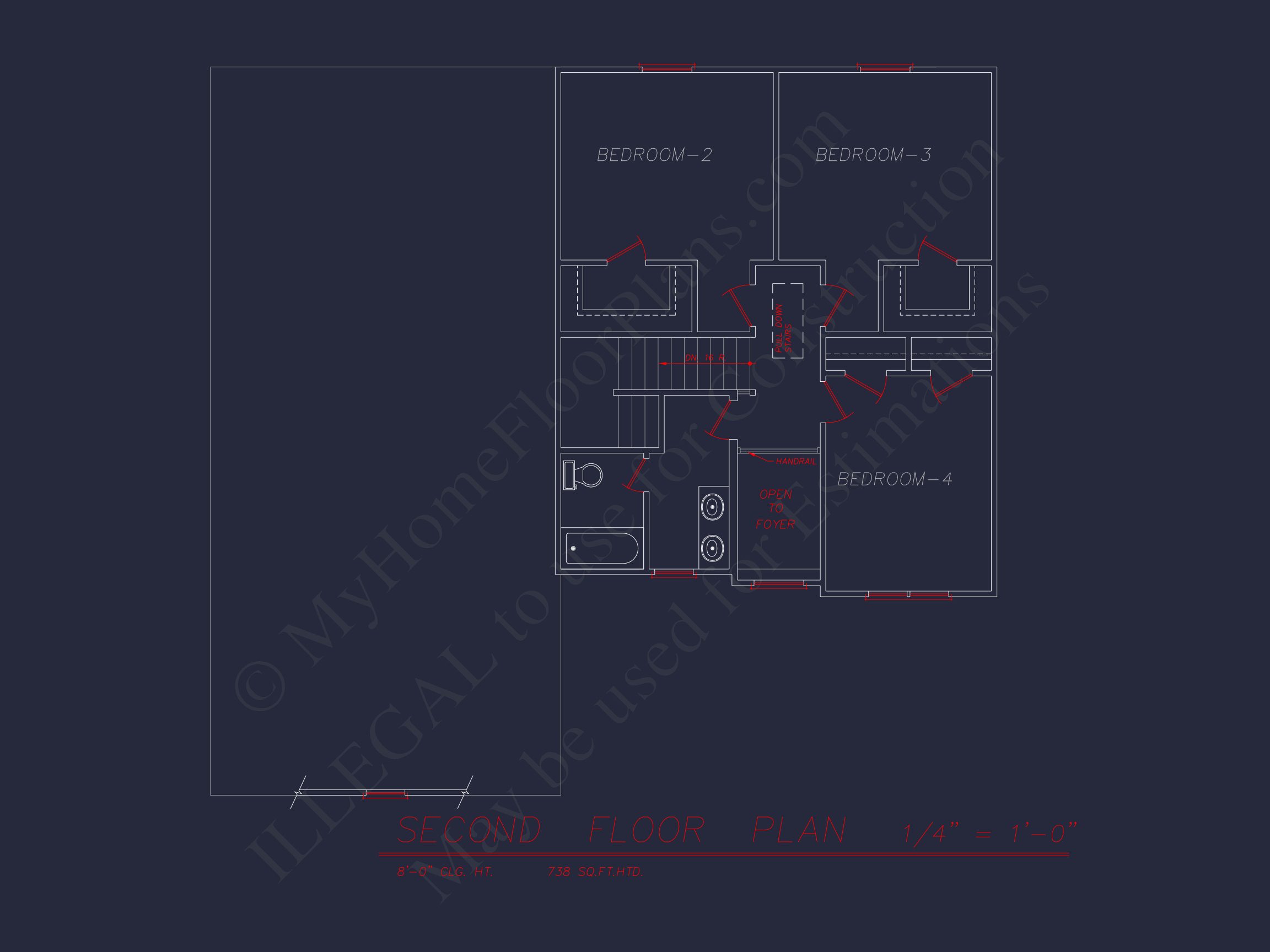 Elegant Two-Story Home Plan with 4 Bedrooms & CAD Designs