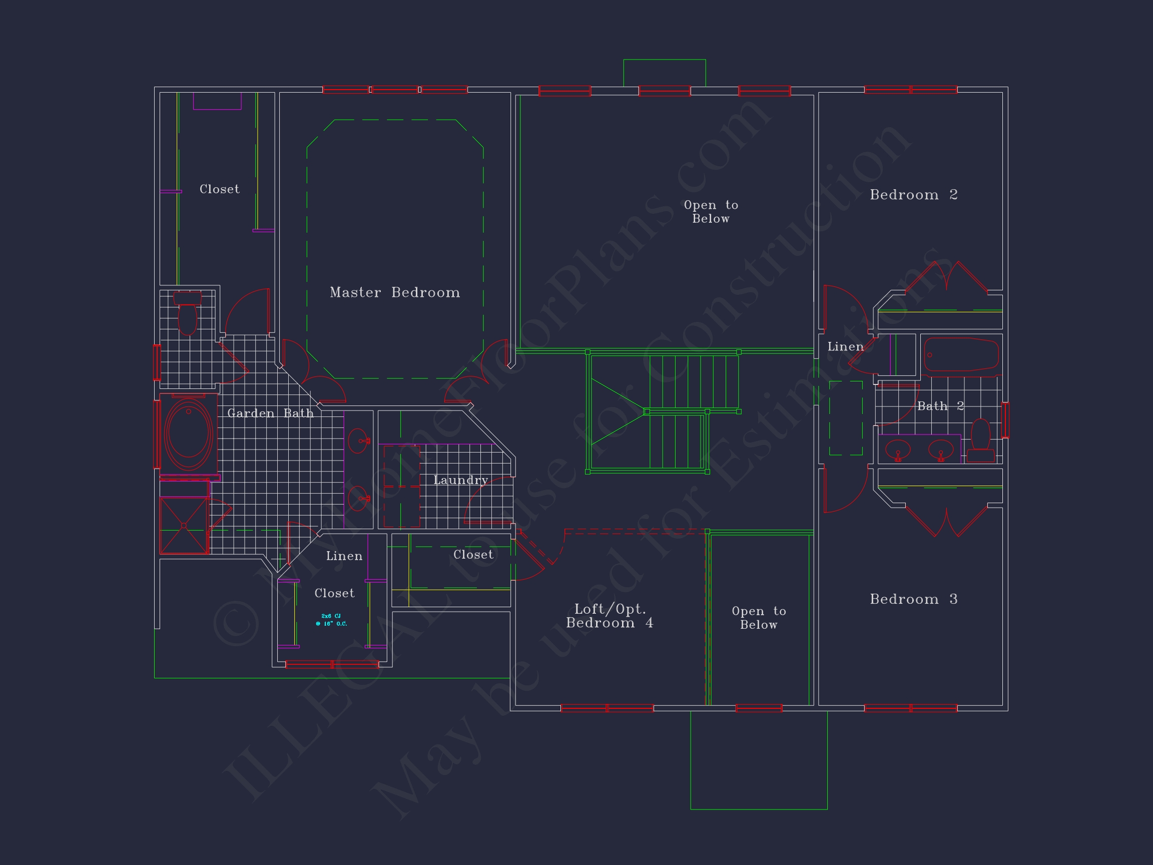 Elegant Two-Story Home Plan with CAD Designs and Blueprints