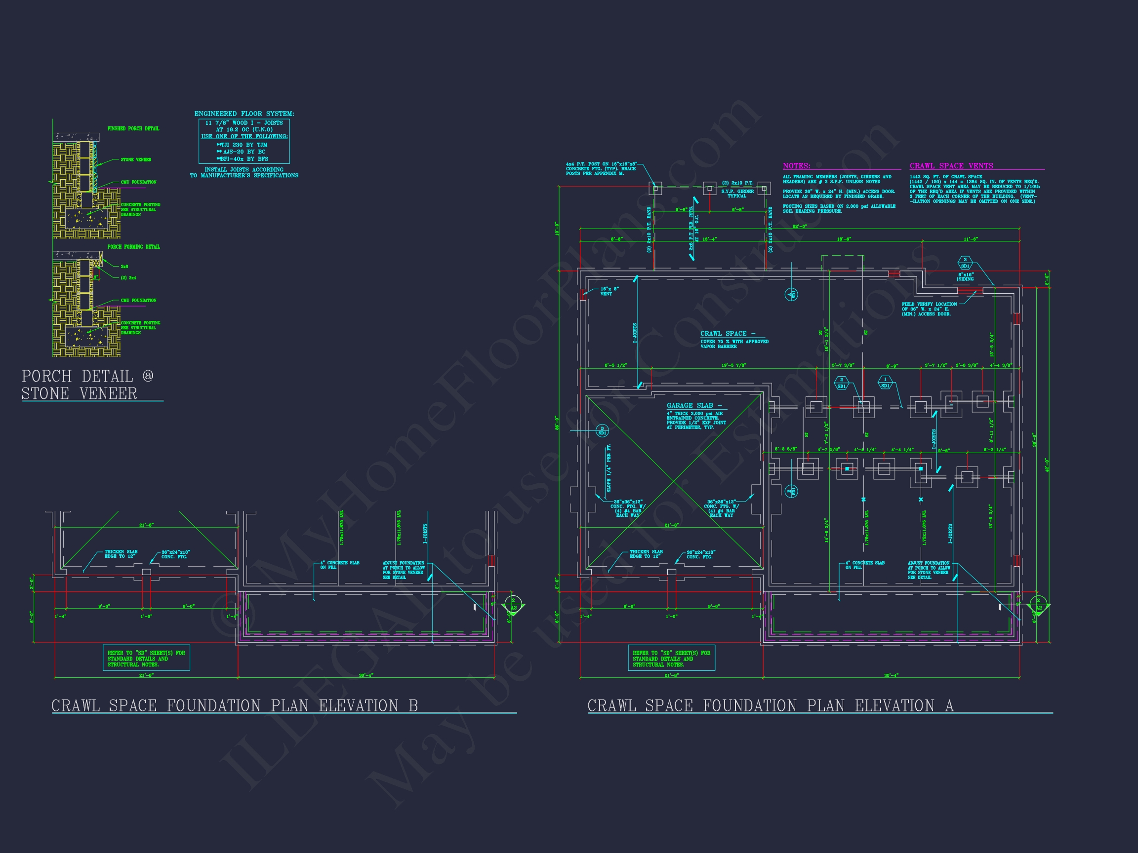 Elegant Two-Story Home Plan with CAD Designs and Blueprints