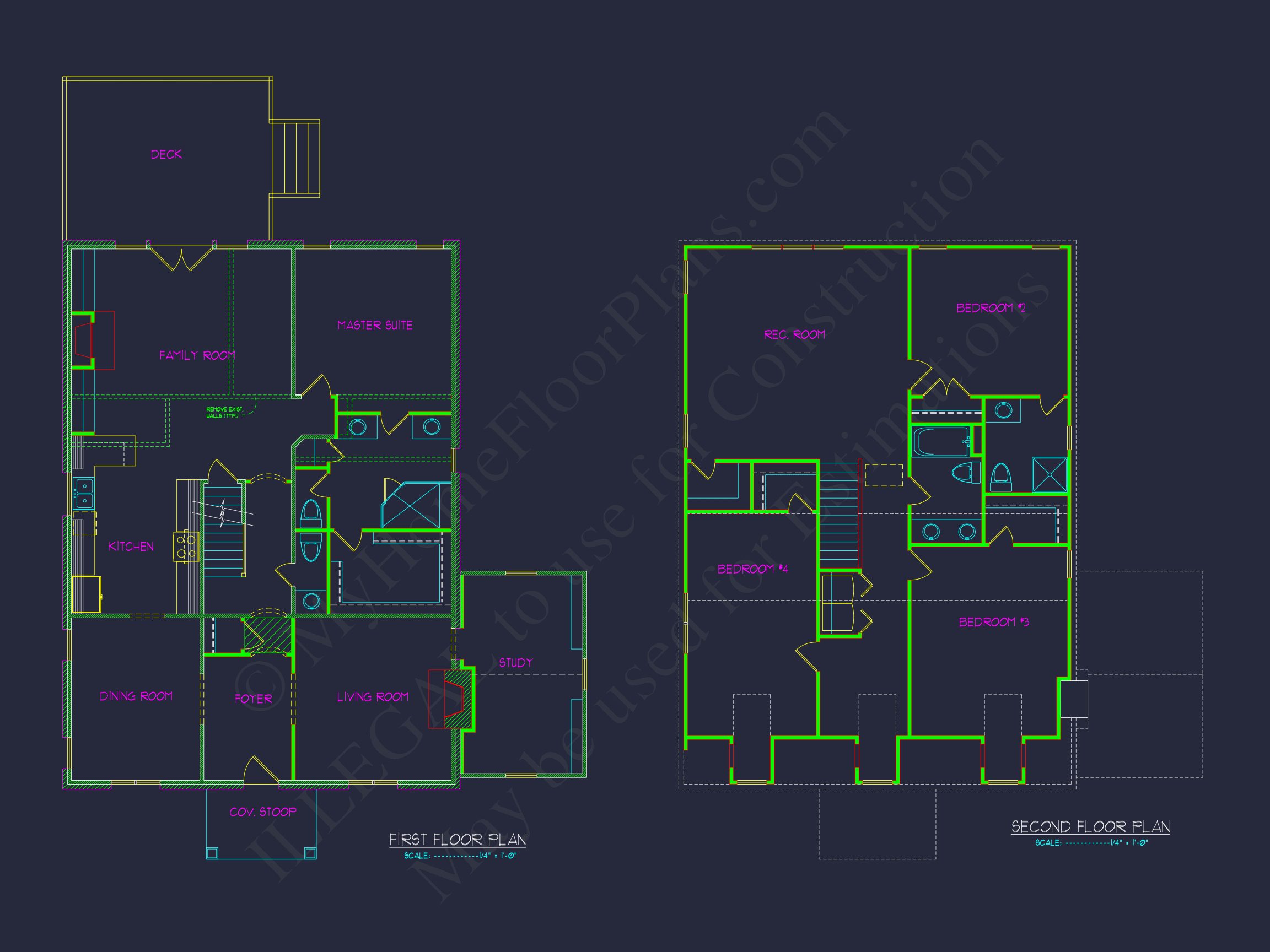 Elegant Two-Story house Plan with Colonial Charm and CAD Designs