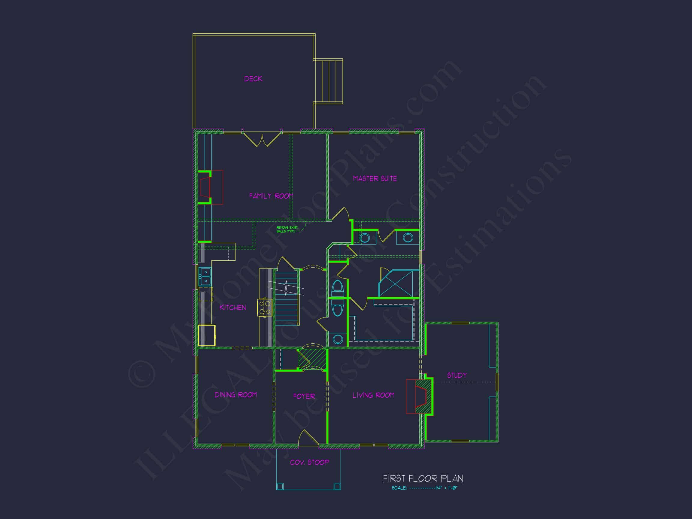 Elegant Two-Story house Plan with Colonial Charm and CAD Designs