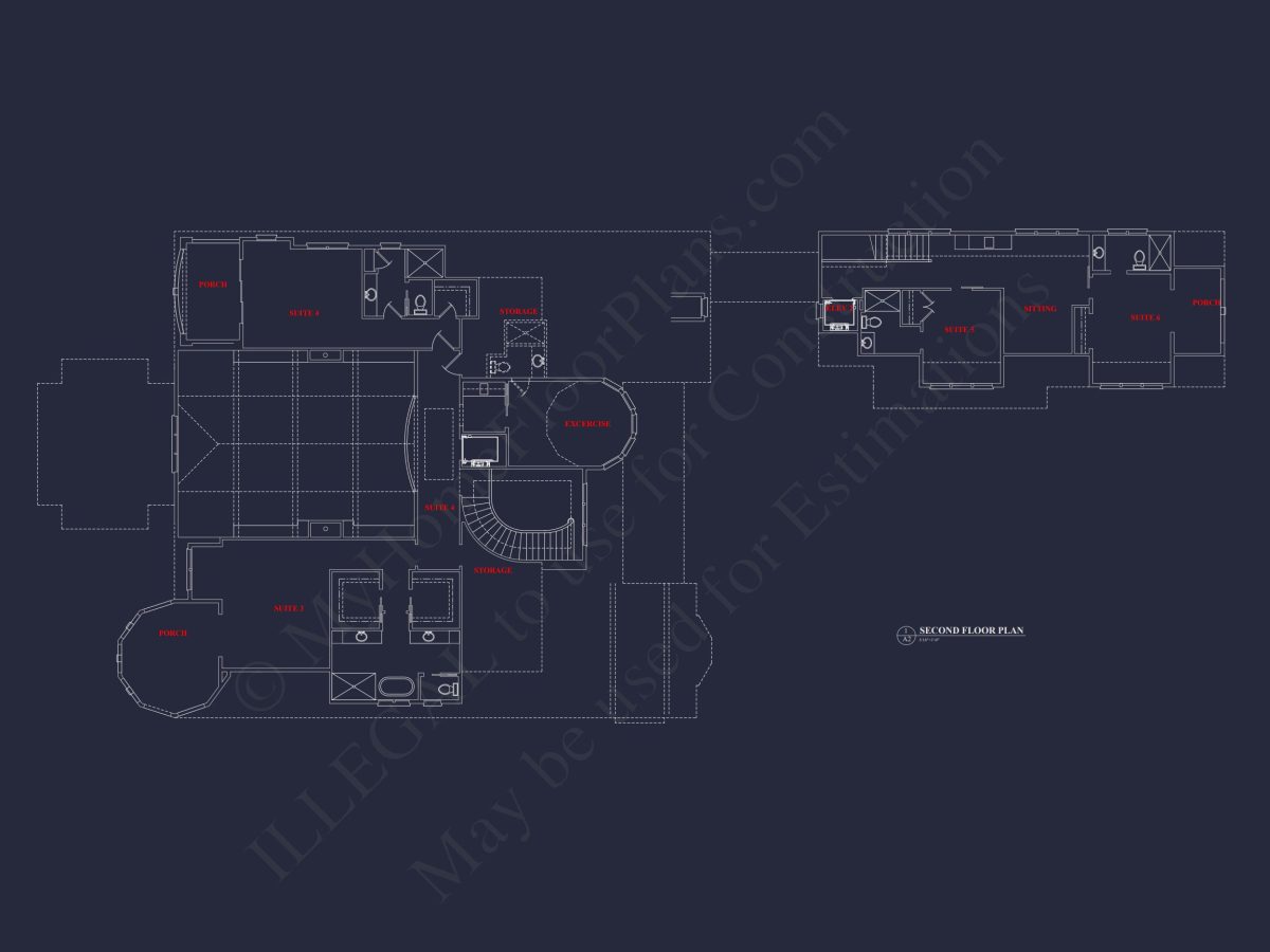 Elegant Two-Story house Plan with Detailed Architecture Design