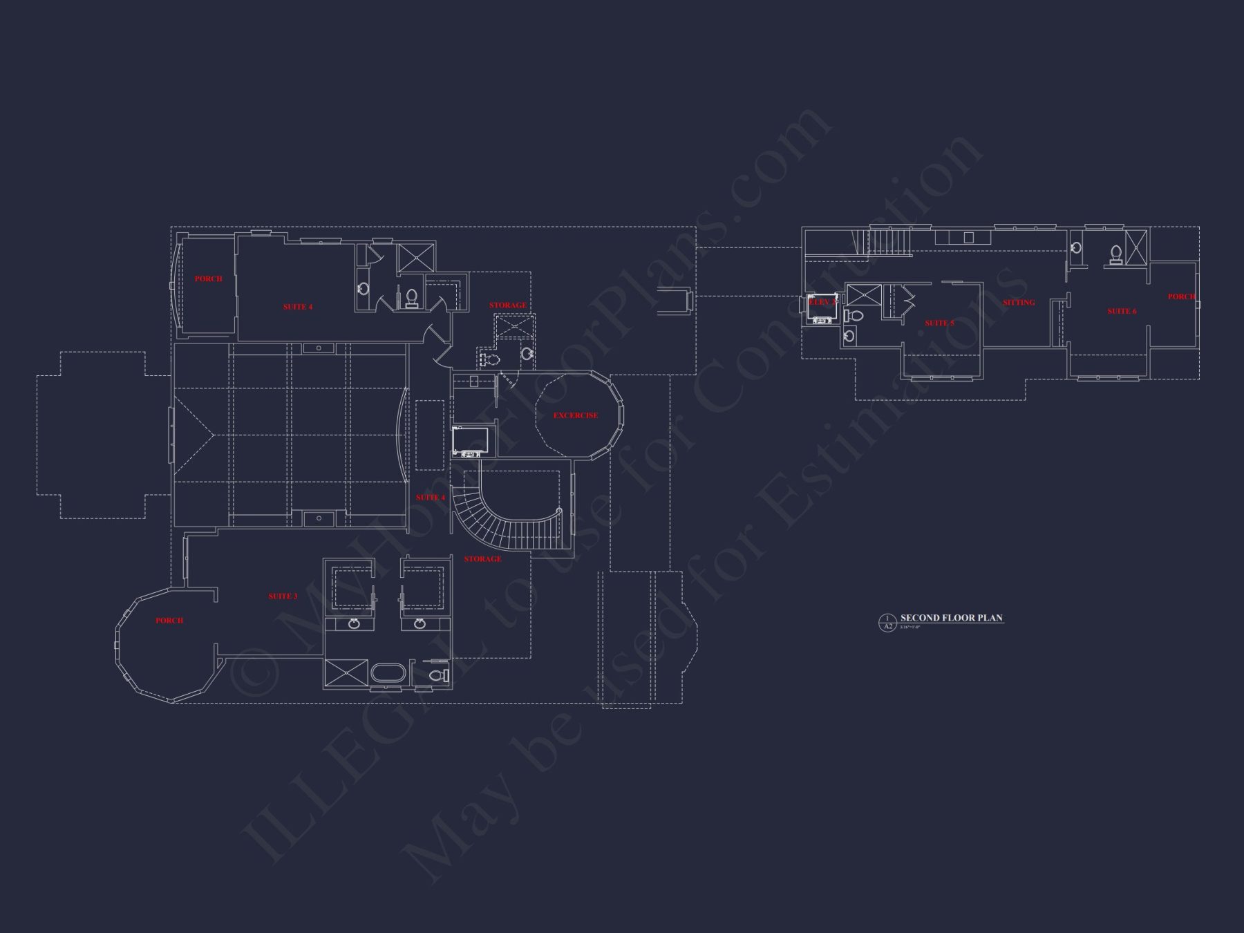 Elegant Two-Story house Plan with Detailed Architecture Design