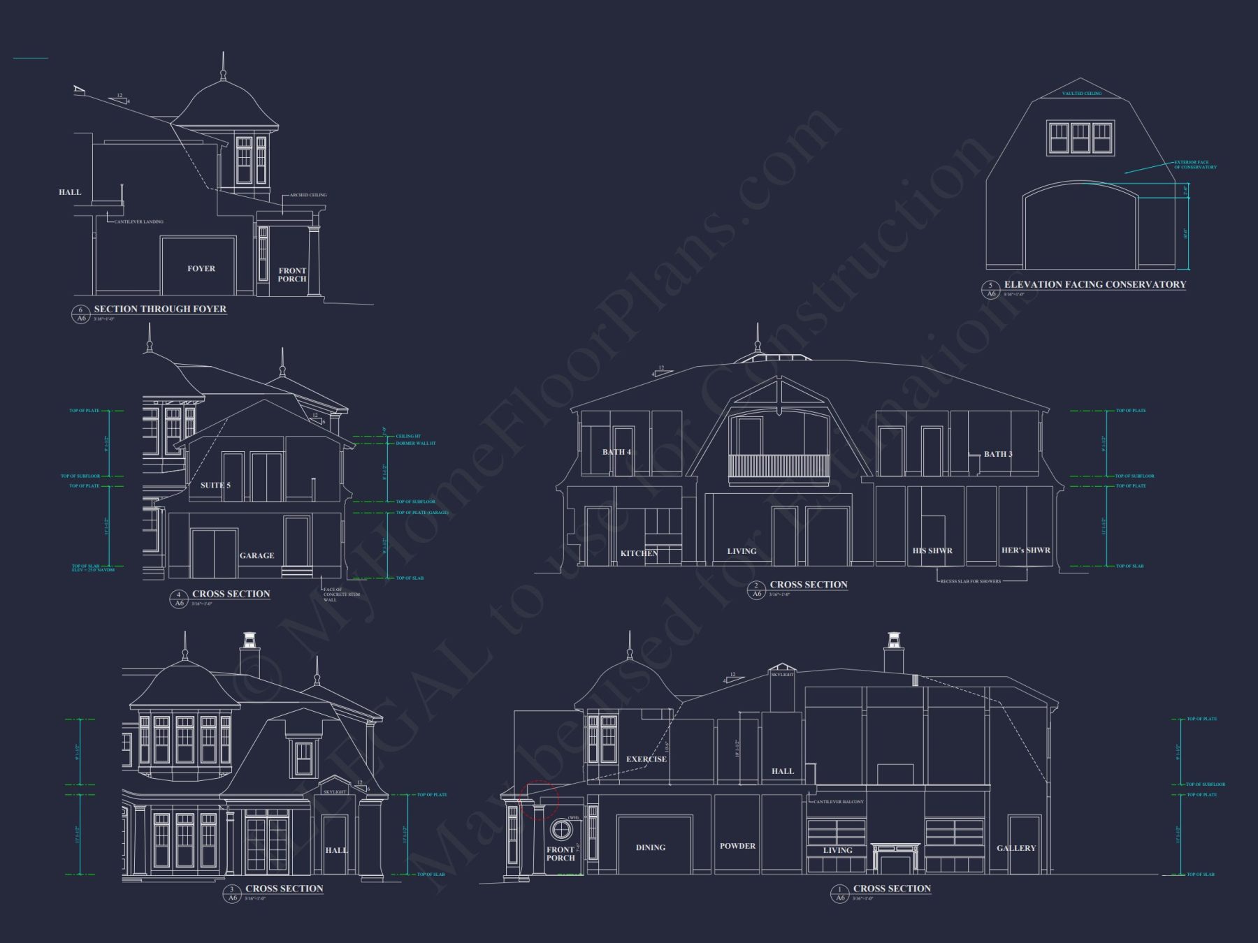 Elegant Two-Story house Plan with Detailed Architecture Design