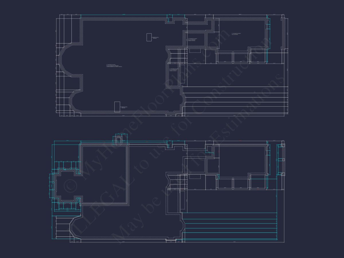 Elegant Two-Story house Plan with Detailed Architecture Design